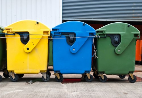 Local waste management team ensuring proper disposal